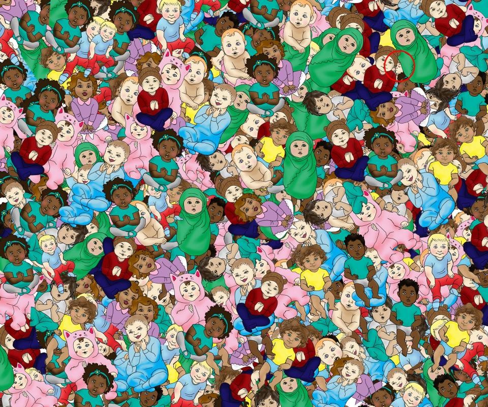 This is one of the most adorable brainteasers the web has to offer. If you couldn't find the sleeping baby in this cute optical illusion, don't give up!