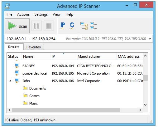 Advanced IP Scanner - Download Free Network Scanner