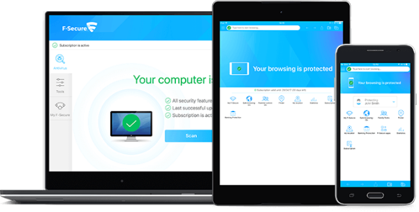 F-Secure demo screen