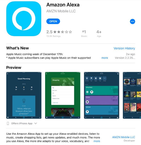 Amazon Alexa real app