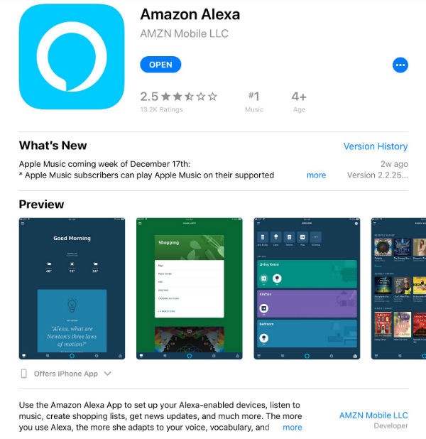 Alexa en App Store