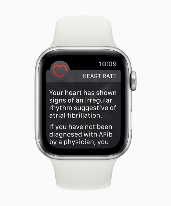 Apple Watch Series 4 heart rate notifications