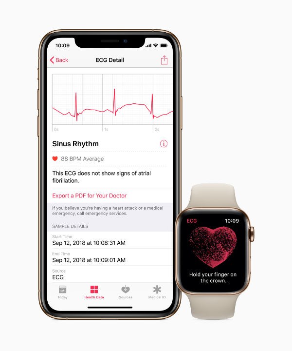 Apple Watch Series 4 heart rate notifications with iPhone Xs