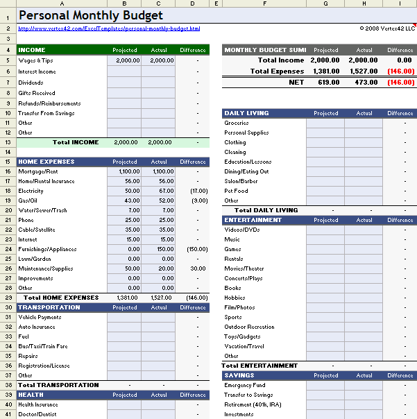 bank statement excel template