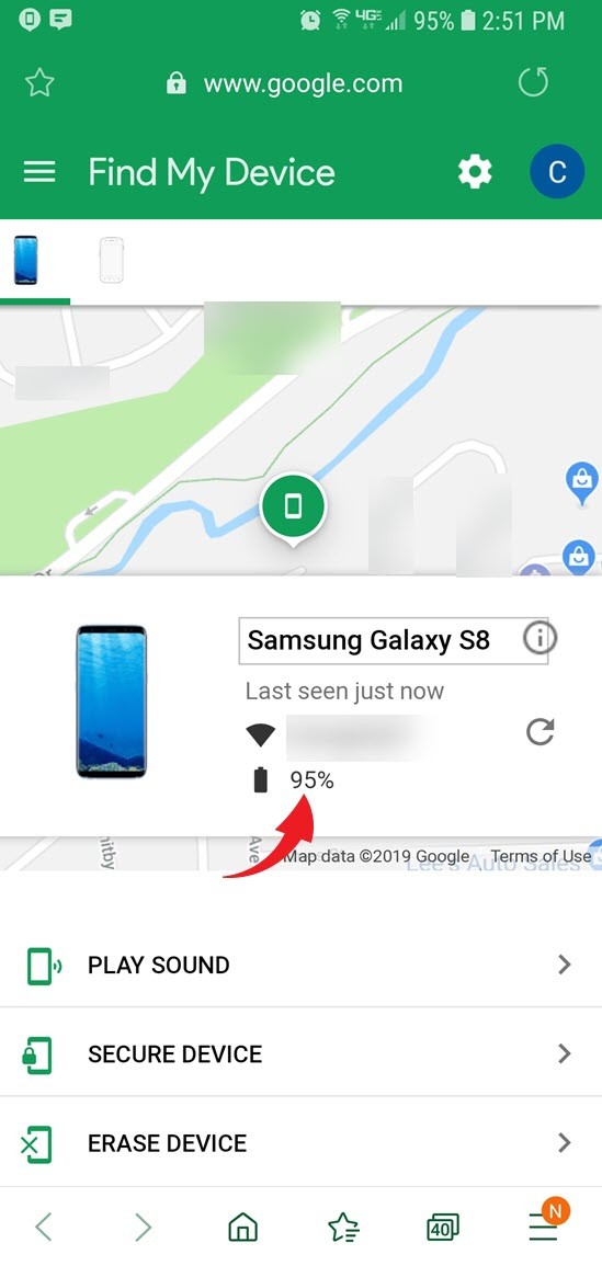 How do I find my last known location on Android?