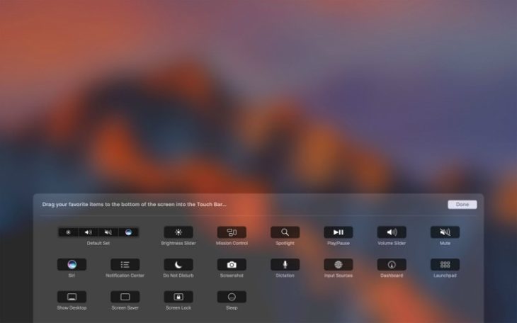 customize your apple touch bar
