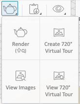screenshot of homestyler rendering button options