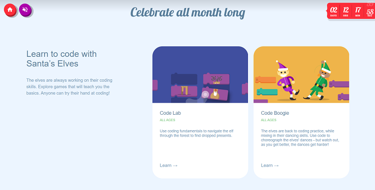 Google's Santa Tracker lets you play games and learn coding as you