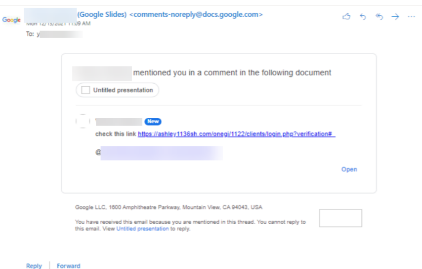 Google Docs comment