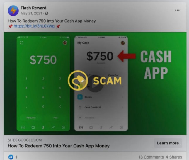 Beware of Cash App Scams Via Instagram Giveaways