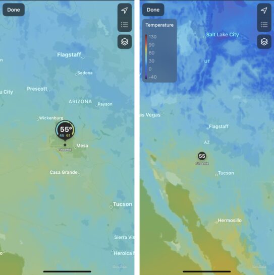 Winter storm app for Apple