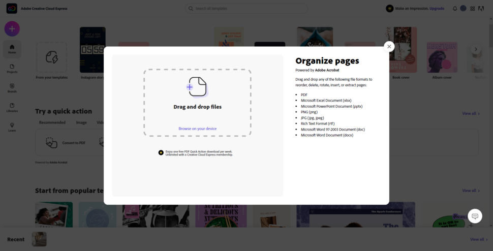 Adobe Organize PDF