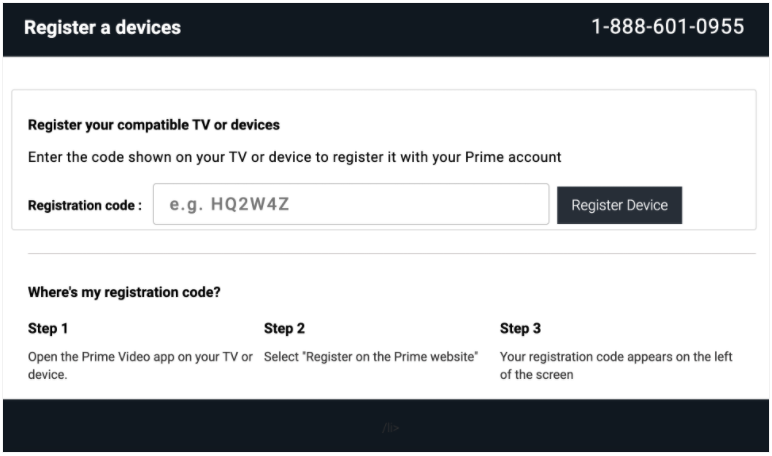 Amazon Prime fake website