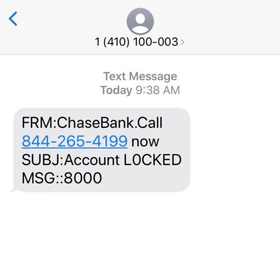 Phishing scam money