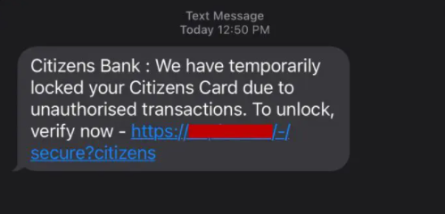 Phishing scam