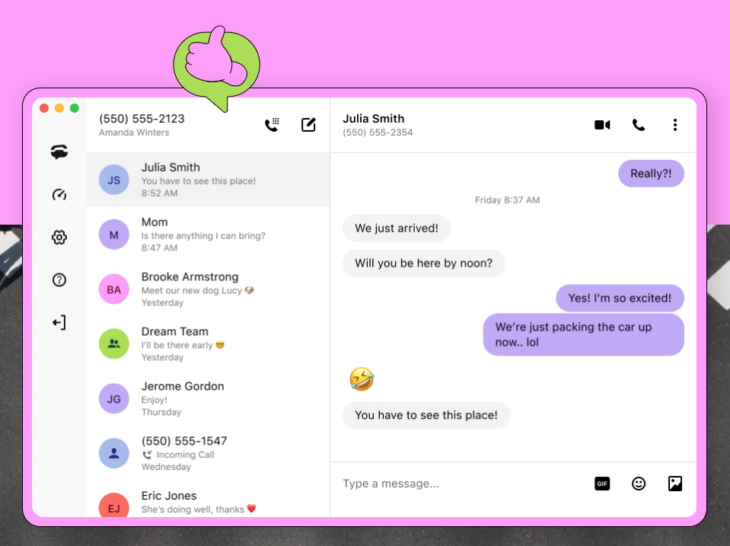Want to send texts and calls from your computer? Just use TextNow. You can use a free secondary burner phone number to get the job done.