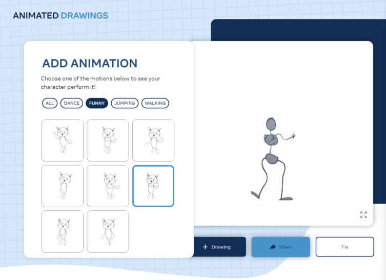 This AI-powered widget can turn any drawing into a lively animation