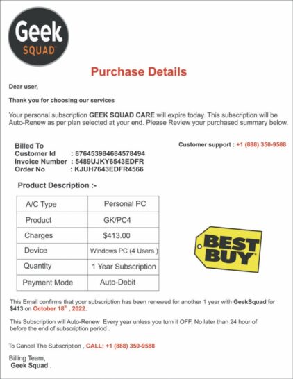 geek squad scam screenshot