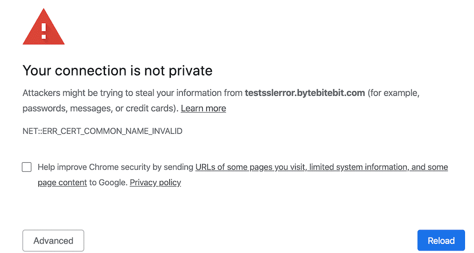 What is not secure in browser?