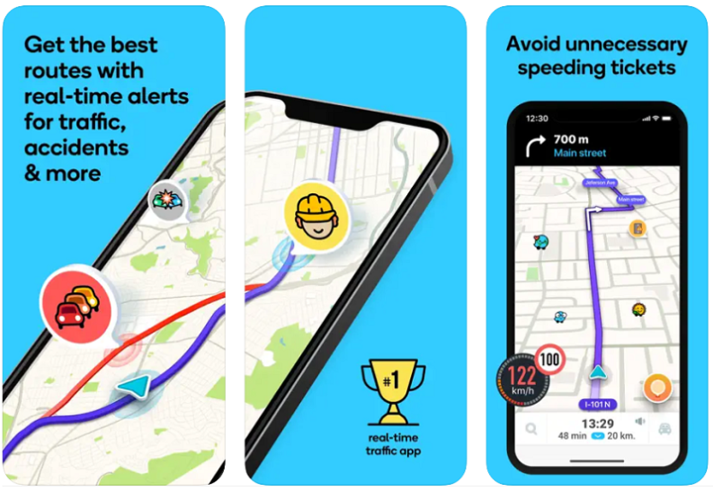 Waze Navigation & Live Traffic has a speedometer so you can stay within the speed limit. Control your music and podcasts without switching apps.