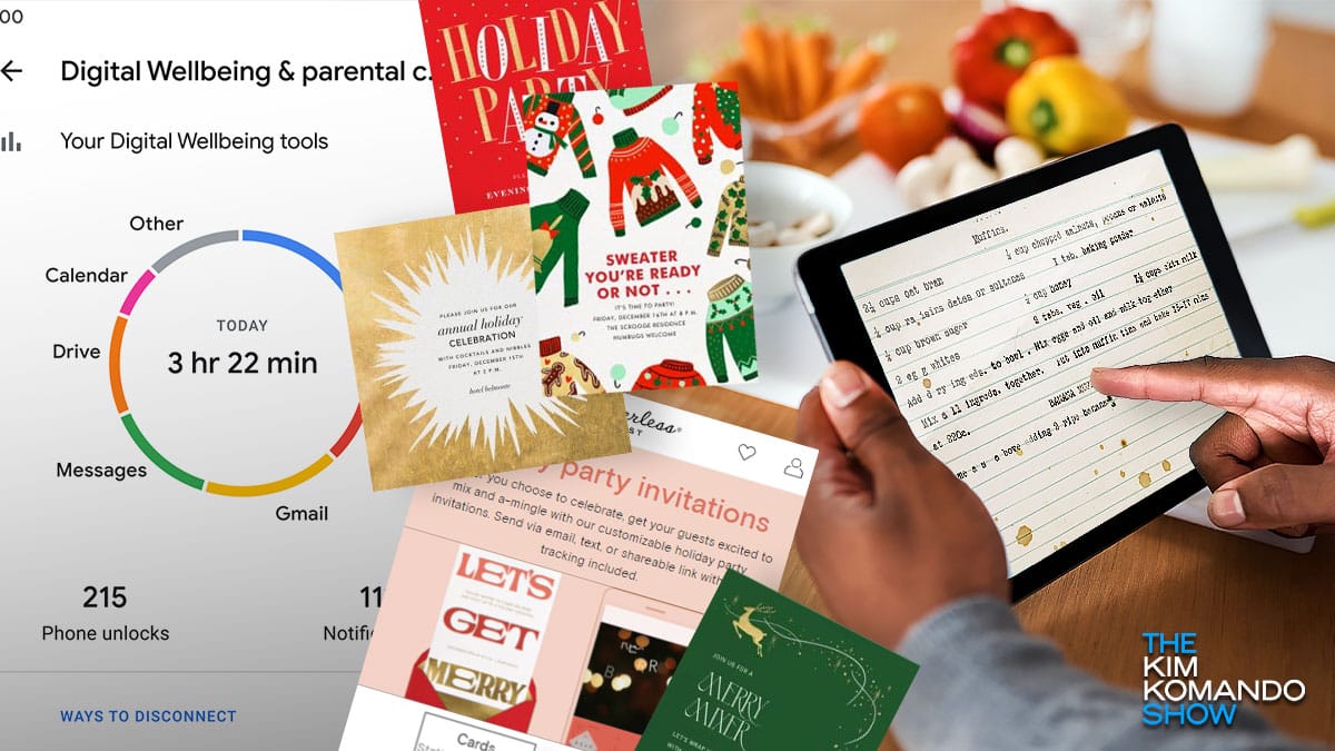 Holiday tech hacks for recipes, cards and group photos